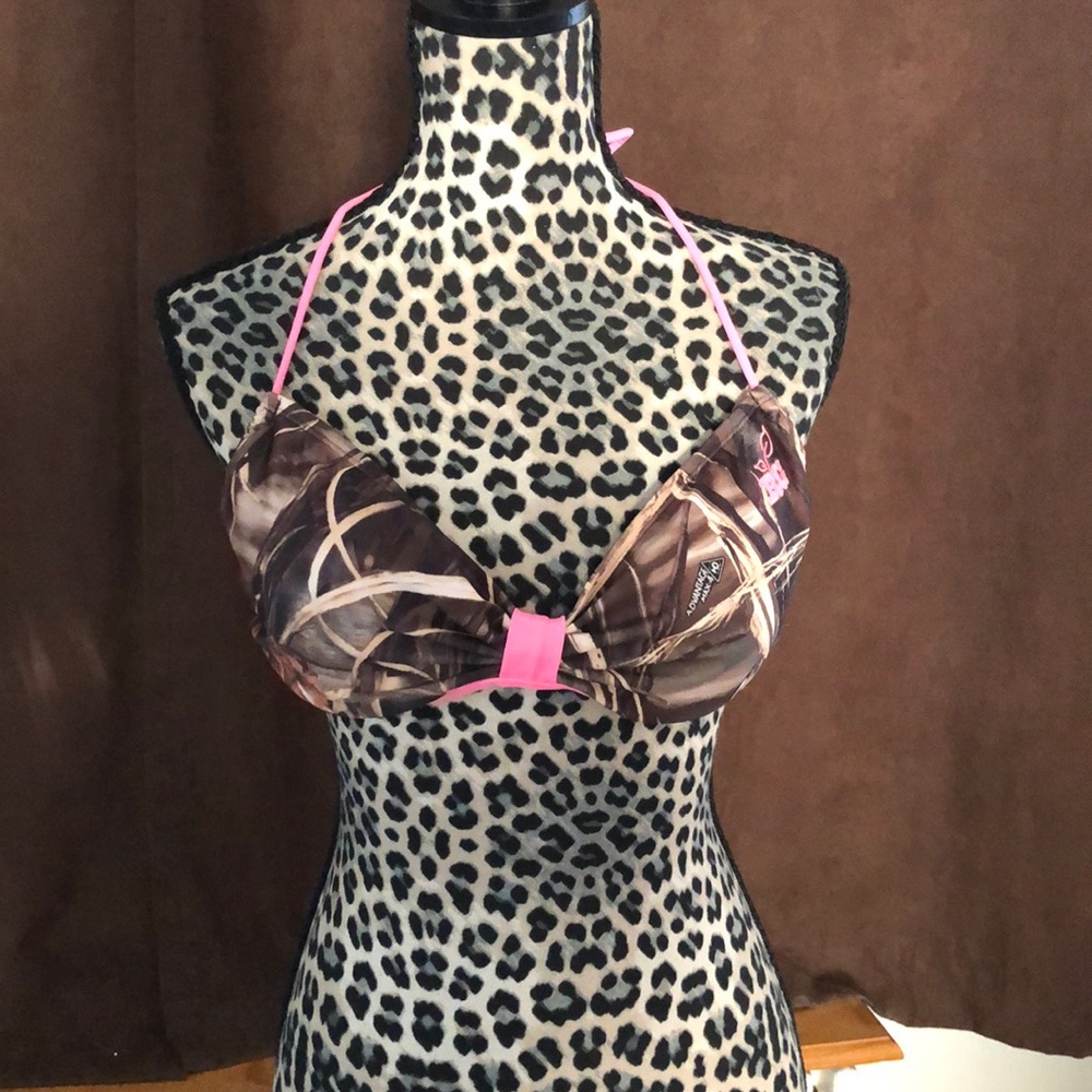 Real tree Girl camo bikini top